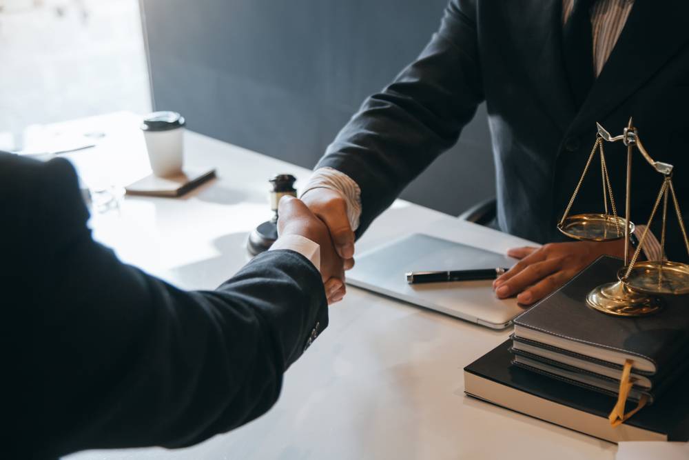 Handshake Two Attorneys Shaking Hands